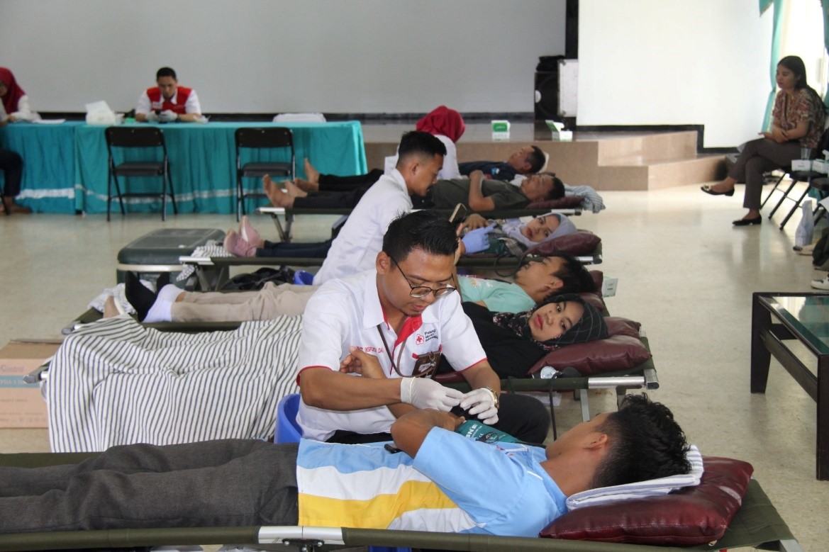 Donor di Regional 7 PTPN I Bantu Atasi Defisit Darah UDD PMI Lampung